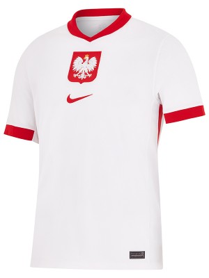 Poland home jersey soccer uniform men's first sports football kit top shirt Euro 2024 cup